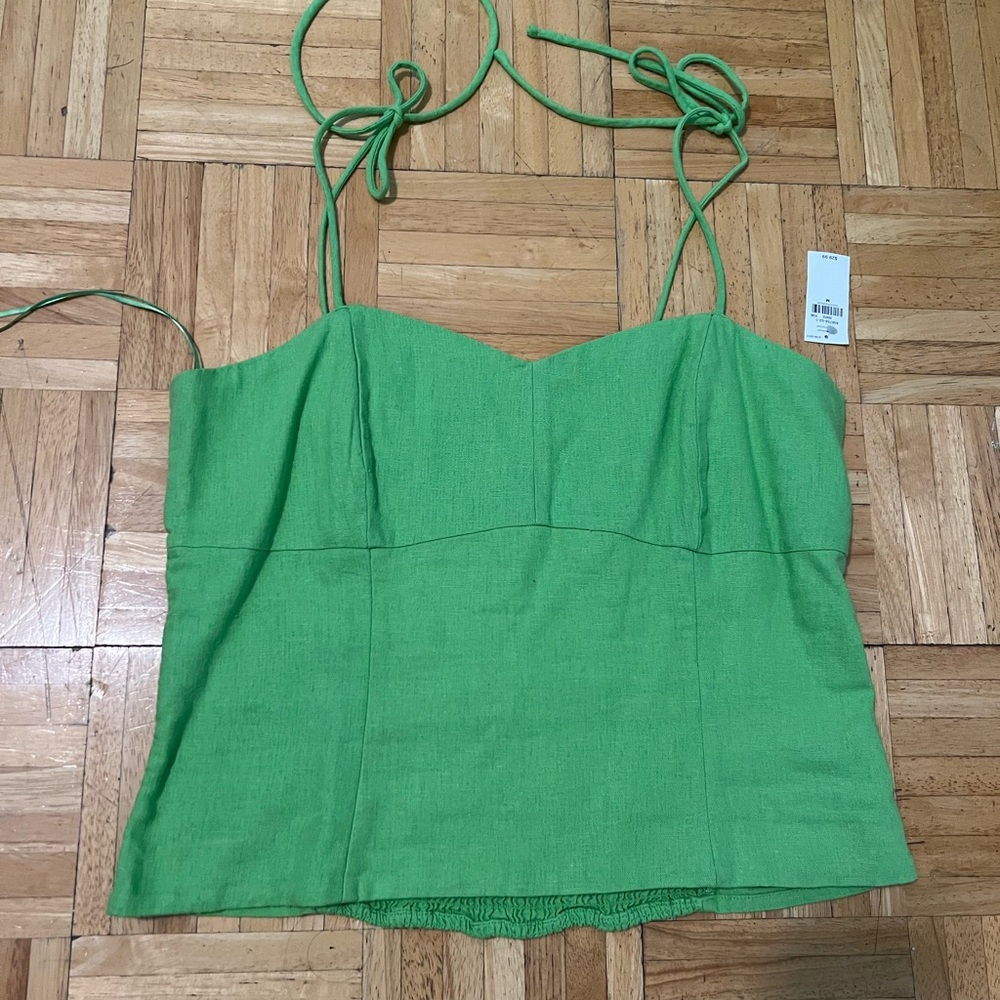 Green Linen-y Old Navy Tank Top